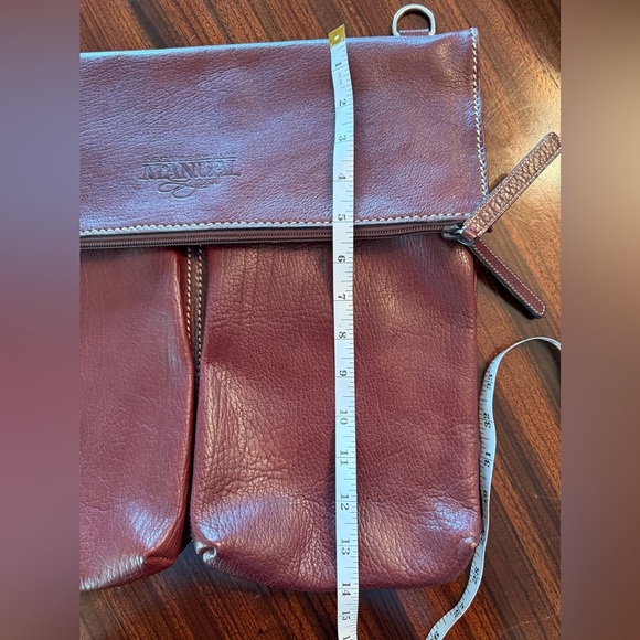 The Manual Co Genuine Leather Dark Brown Unisex Satchel/Messenger/Cross Body Bag - Picture 14 of 16